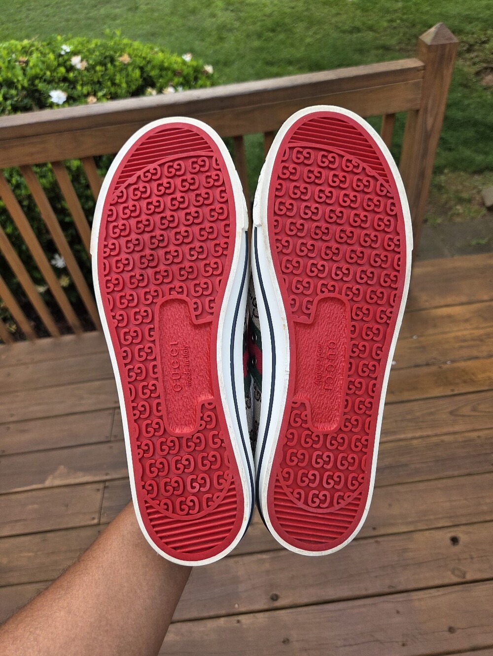 GUCCI 1977 Canvas Sneaker (Men's Size 8/Fits Like a US Size 9) - Worn Once - Picture 12 of 16
